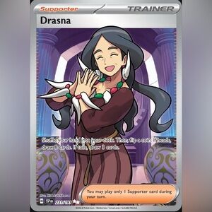 🐉 Drasna Full Art Trainer Card 241/172 – Silver Tempest – NM Condition 🐉